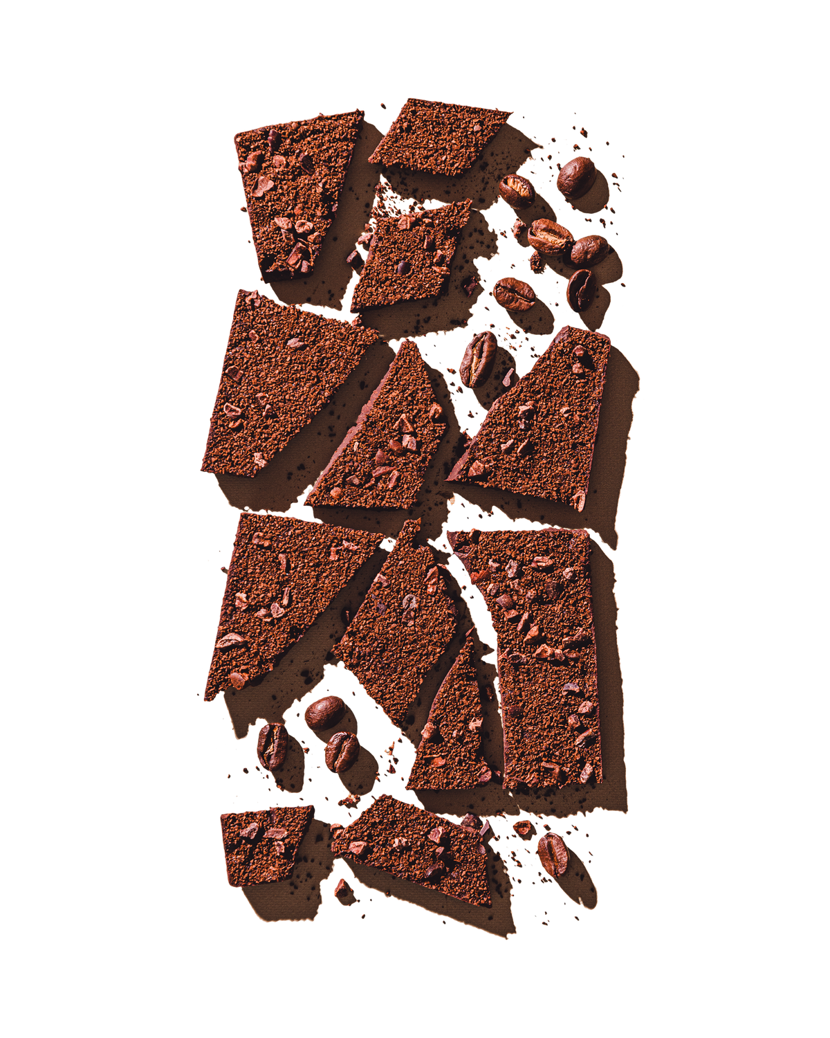 Compartes luxury chocolate gift, dark chocolate coffee crunch bar with roasted coffee beans