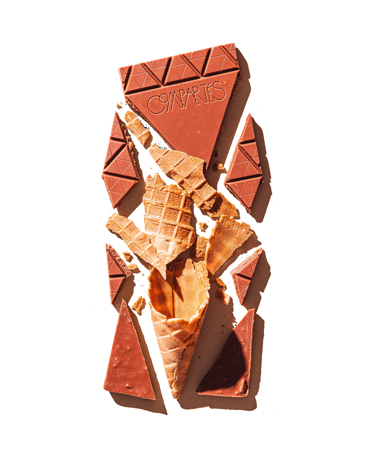 Compartes luxury coney island chocolate bar, milk chocolate with waffle cone, chocolate gift