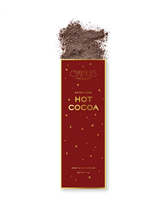 Compartes best extra dark hot cocoa mix, deep red and gold star box with cocoa powder, chocolate gift, black cocoa