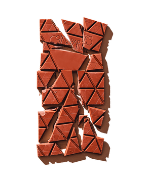 Compartes best Beverly Hills Hotel chocolate bar, milk chocolate triangles with the wordmark, chocolate gift