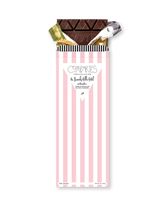 Compartes best Beverly Hills Hotel salted caramel dark chocolate bar, pink striped wrapper, chocolate gift