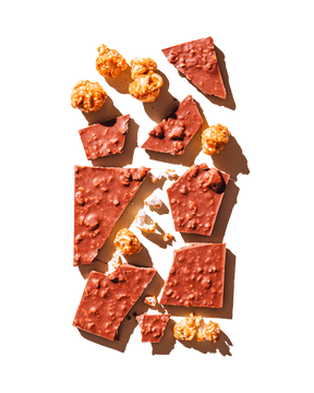 Compartes gourmet caramelized popcorn chocolate gift bar, milk chocolate with caramel popcorn