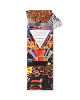 Compartes gourmet caramelized popcorn chocolate gift bar, drive in cinema wrapper, milk chocolate