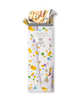 Compartes cereal bowl gourmet chocolate bar gift, white chocolate with marshmallows and cereal in milk art