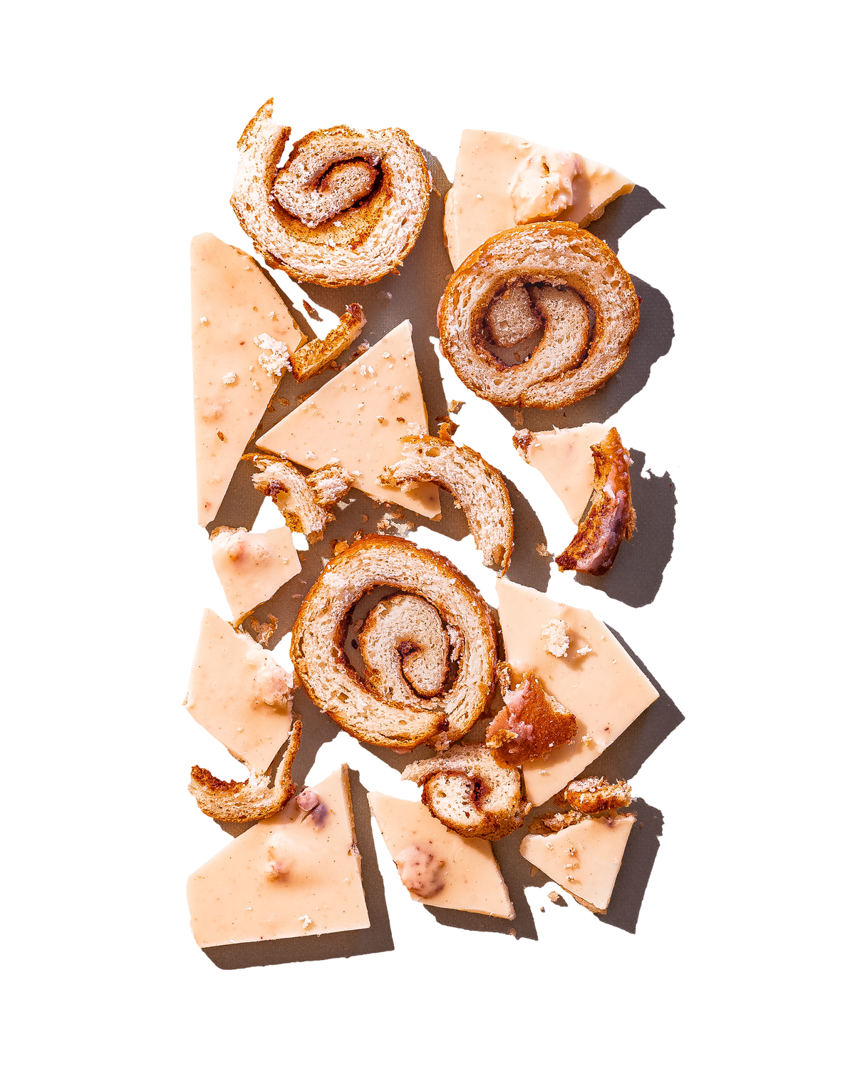 Compartes gourmet cinnamon roll chocolate bar, pink white chocolate with cinnamon rolls, chocolate gift