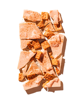 Compartes luxury chocolate gift, white chocolate bar with cinnamon toast cereal and cinnamon