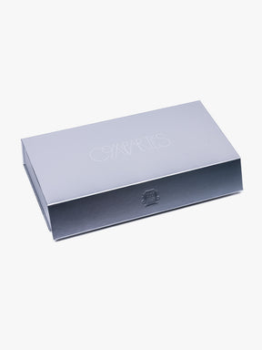 Stunning Silver Luxury Drawer Gift Box - Assorted Chocolates & Fruits