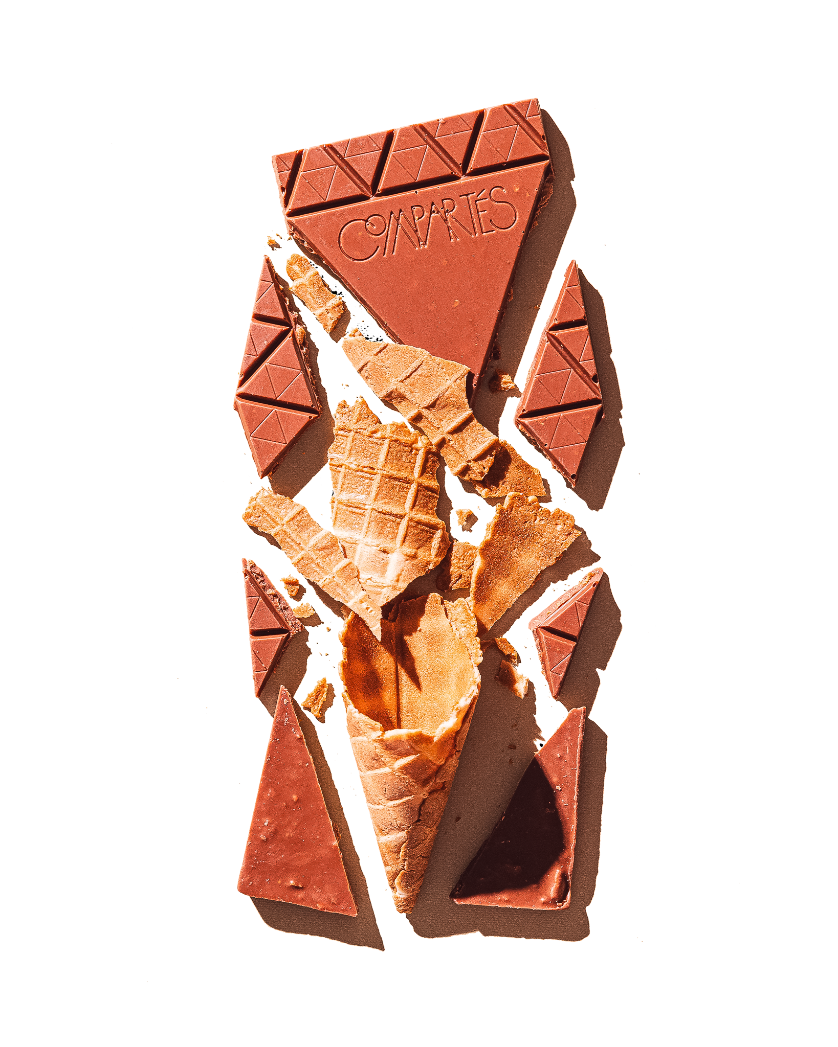 Compartes luxury coney island chocolate bar, milk chocolate with waffle cone, chocolate gift