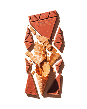Compartes luxury coney island chocolate bar, milk chocolate with waffle cone, chocolate gift