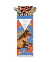 Compartes best cowboy crunch chocolate bar, milk chocolate in a rearing horse wrapper, chocolate gift