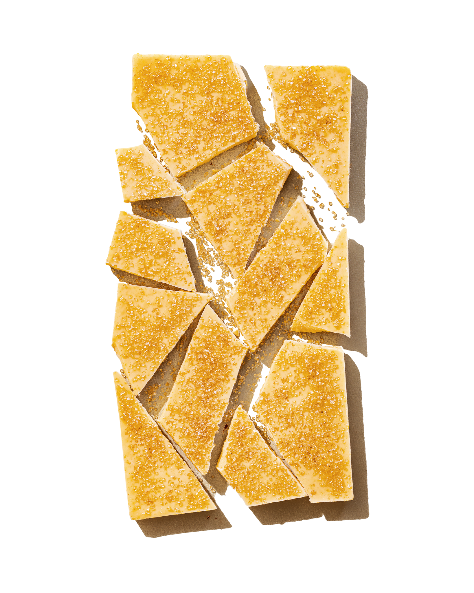 Compartes gourmet chocolate gift, creme brulee white chocolate bar with caramelized sugar