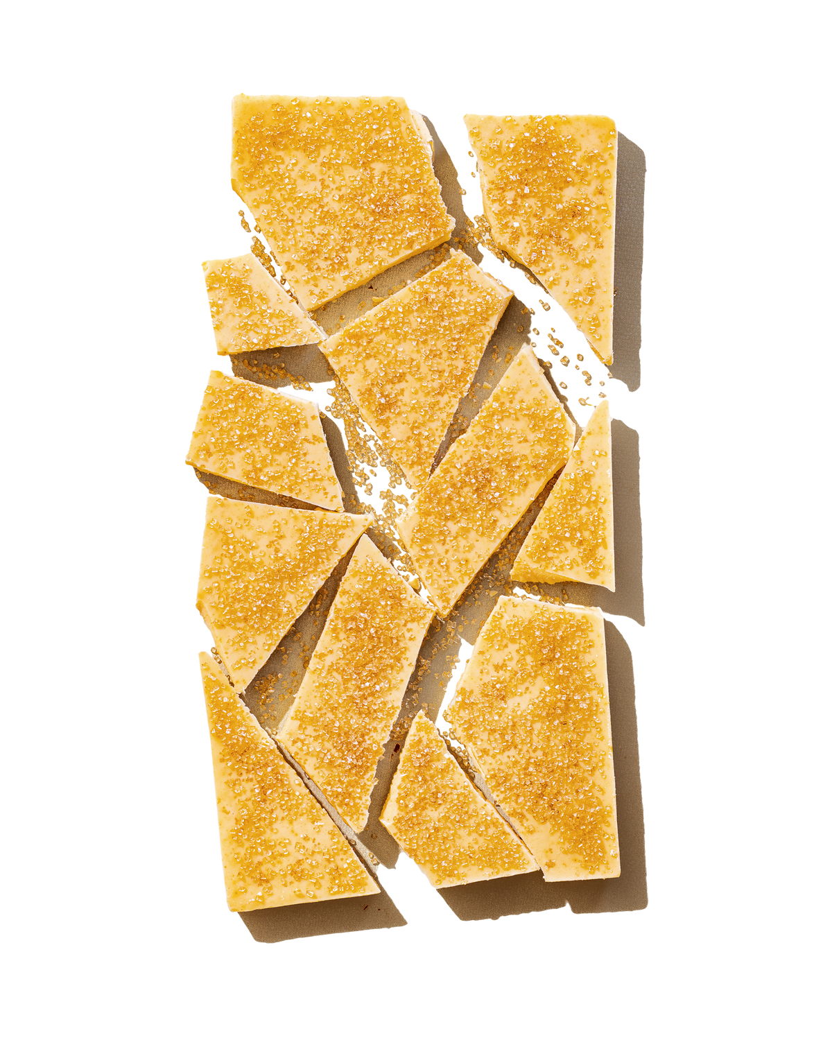 Compartes gourmet chocolate gift, creme brulee white chocolate bar with caramelized sugar