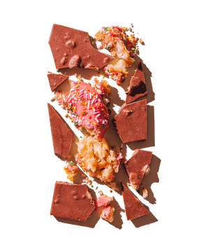 Compartes best donuts and coffee chocolate bar, milk chocolate with a pink frosted donut, chocolate gift