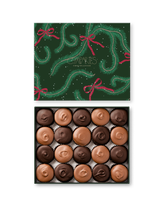 Compartes luxury Dubai chocolate pistachio knafeh cups, Christmas pine and red ribbon lid, chocolate gift