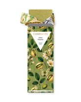 Compartes luxury dubai pistachio knafeh chocolate bar, green botanical wrapper, chocolate gift