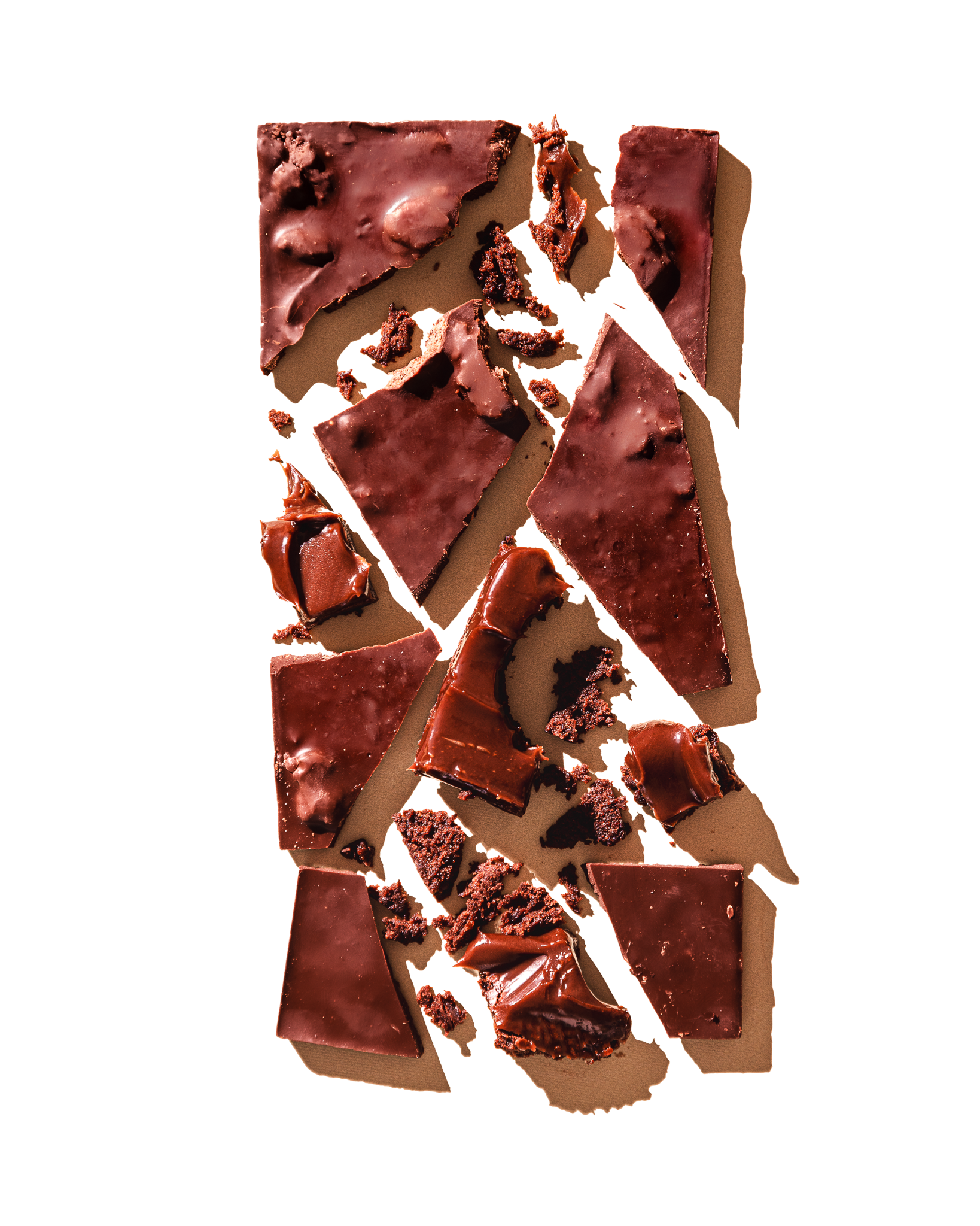 Compartes gourmet chocolate gift, dark chocolate brownie bar with soft fudge and brownie