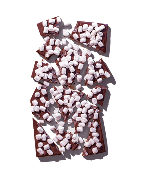 Compartes best hot cocoa marshmallow chocolate bar gift, dark chocolate under mini marshmallows
