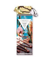 Compartes best hot fudge sundae chocolate gift bar, desert and ice cream wrapper, white chocolate, vanilla and waffle cone