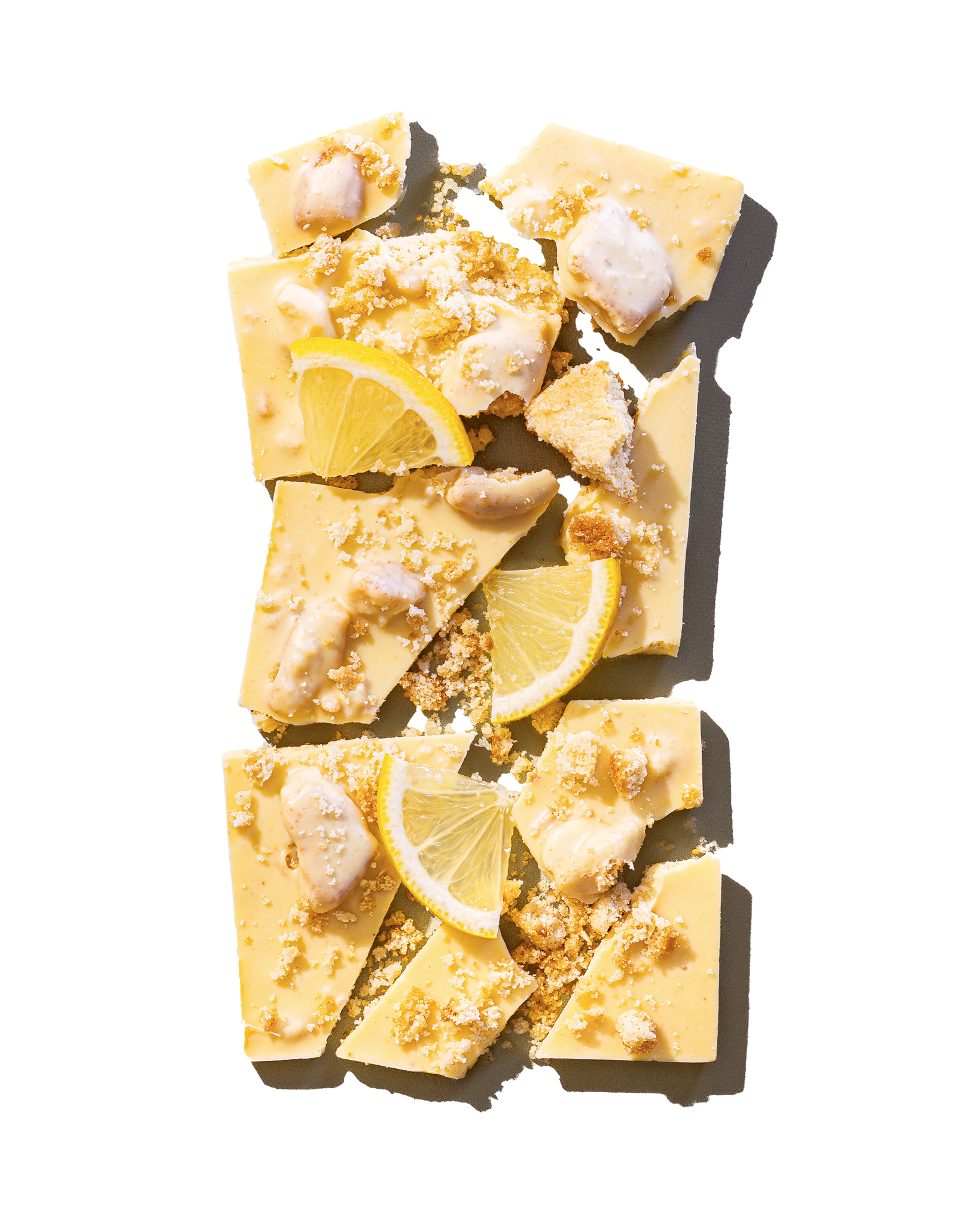Compartes gourmet chocolate gift, white chocolate lemon bar with shortbread and lemon slices