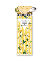 Compartes gourmet limoncello chocolate bar gift, white chocolate in a yellow striped lemon wrapper