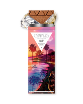 Compartes luxury malted milkshake chocolate bar, milk chocolate in a Malibu sunset wrapper, chocolate gift, sea salt