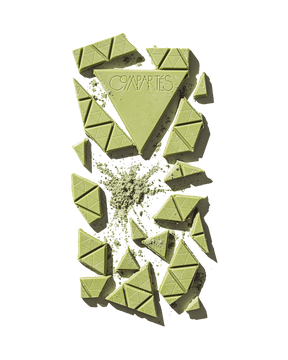 Compartes luxury matcha green tea chocolate gift bar, green white chocolate with matcha powder