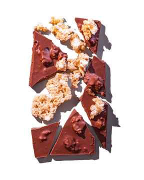 Compartes rice crispy treat gourmet chocolate gift bar, milk chocolate with crisped rice clusters