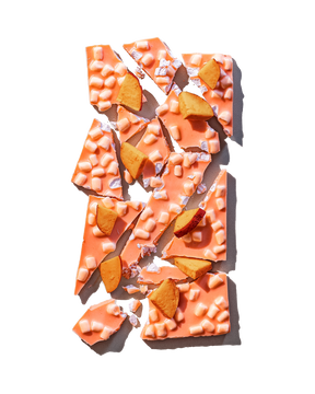 Compartes sweet potato marshmallow gourmet chocolate bar gift, orange white chocolate with marshmallows