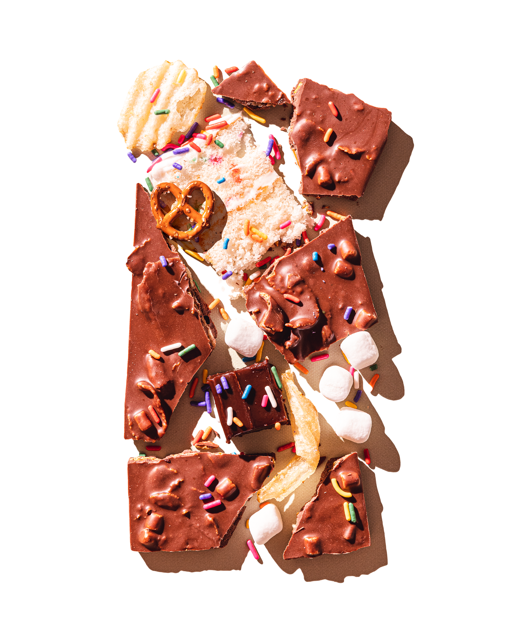Compartes best chocolate gift, milk chocolate everything bar with pretzel, marshmallow and sprinkles, cake