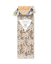 Compartes luxury vanilla bean chocolate bar gift, white chocolate in a cream palm tree wrapper